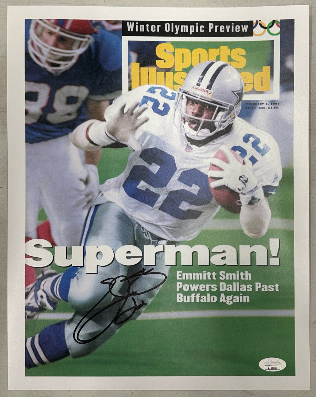 Emmitt Smith Autographed Signed Framed Sports Illustrated Photo 11x14" JSA