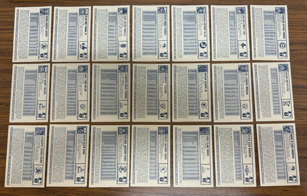 1973 Kelloggs 2D Baseball Pro Super Stars Complete Set (54) EX Overall