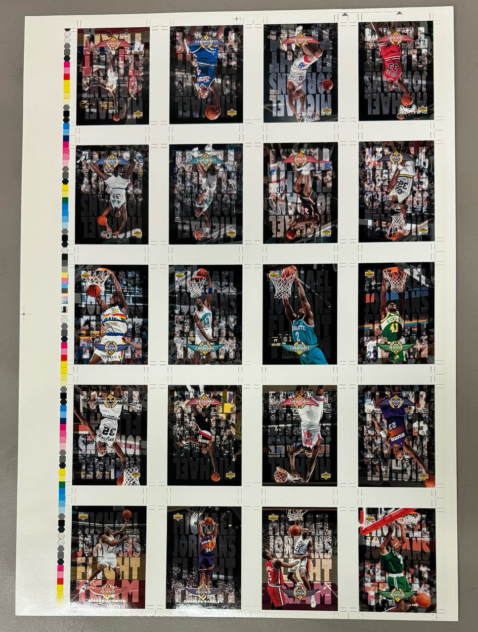 1993-94 Upper Deck Michael Jordan's Flight Team Complete Set Uncut Sheet NM