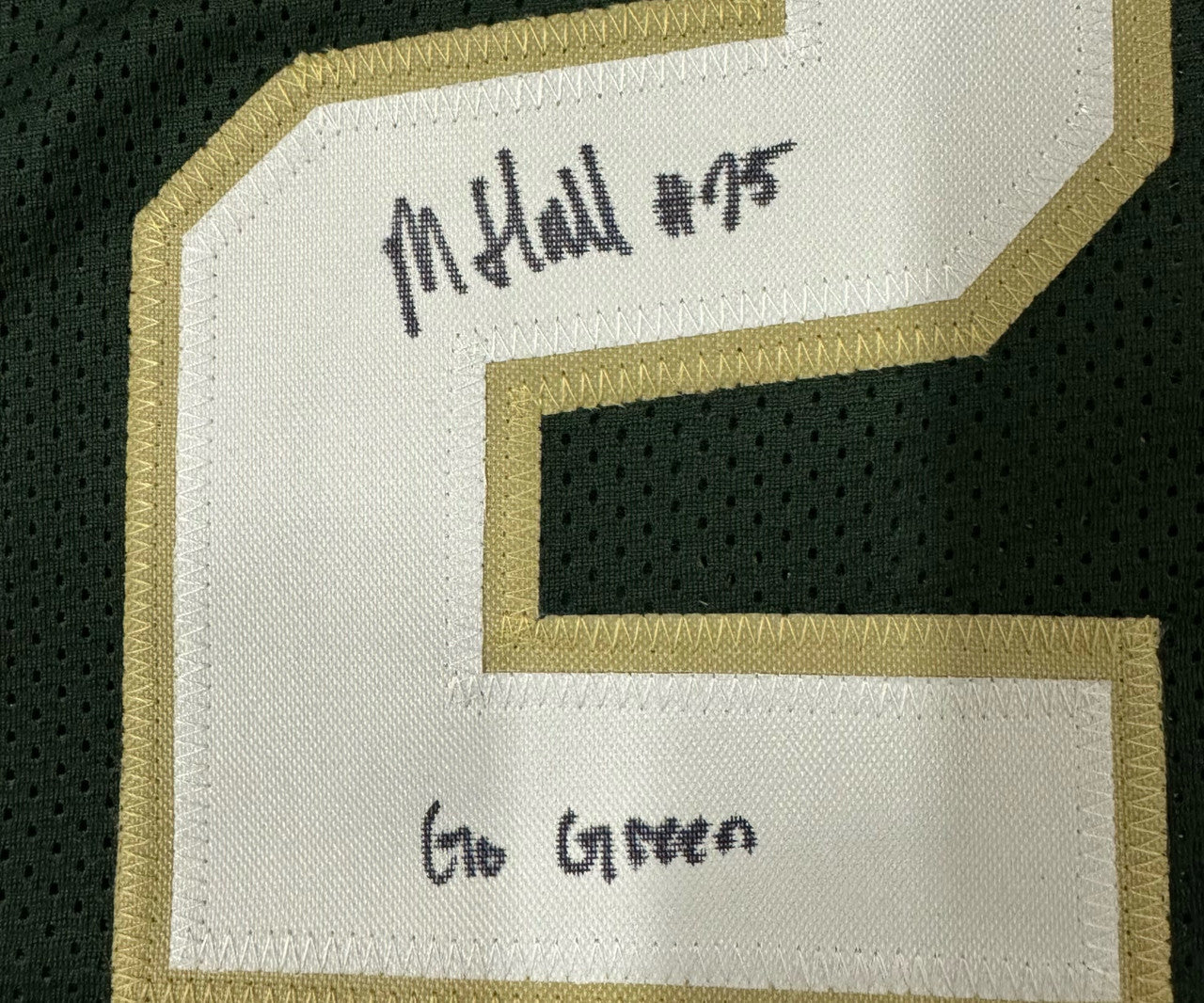 Malik Hall Signed Autographed Green Jersey Inscribed