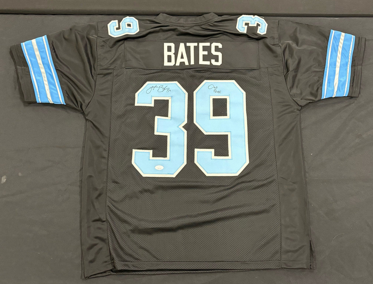 Jake Bates Signed Autographed Inscribed Custom Lions Jersey Black JSA