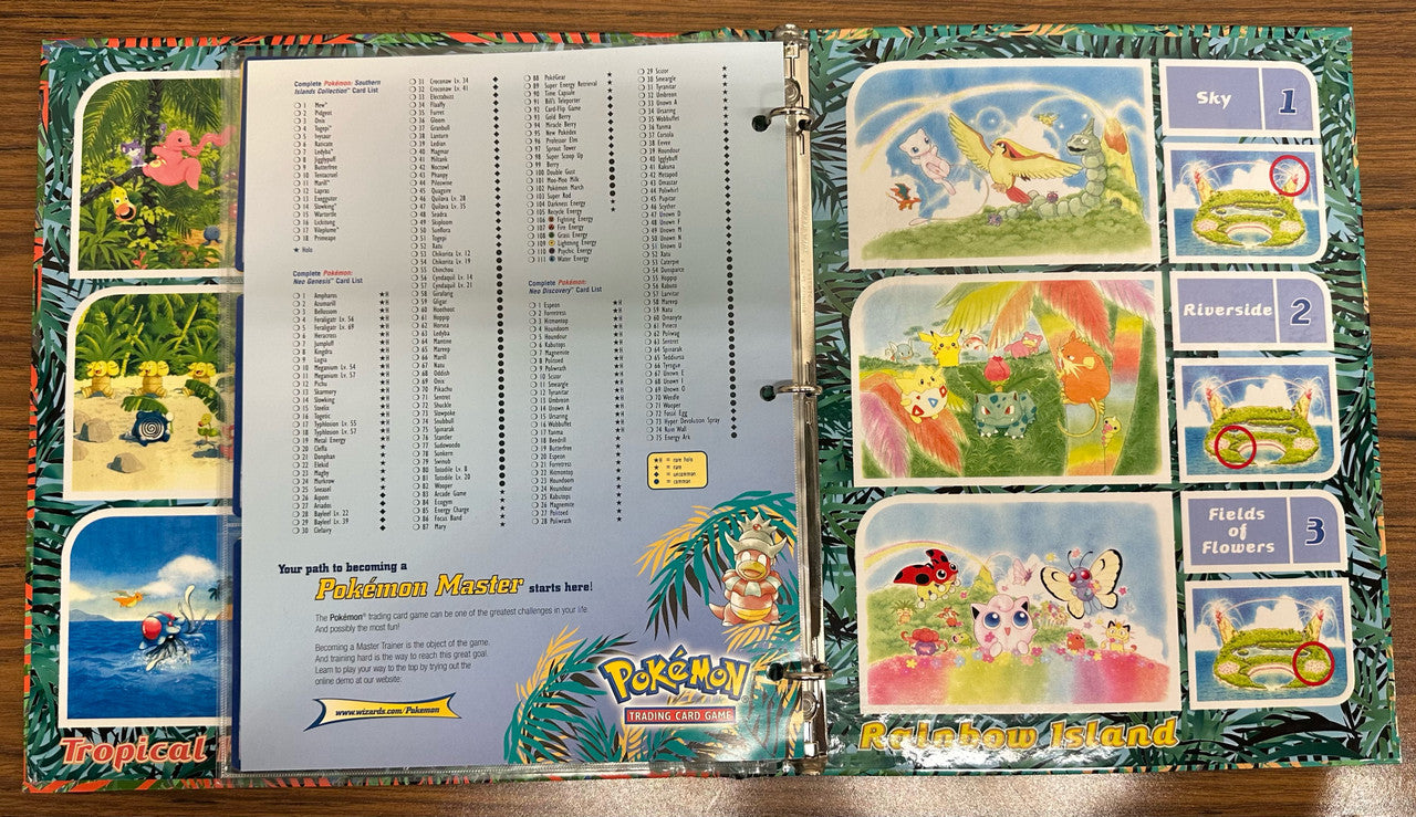 Pokemon Southern Island Collection Full 18 Card Set W/ Binder and Checklist