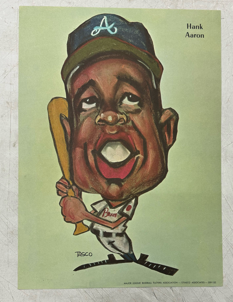 1969 Tasco Baseball All Star Posters Lot of 6 Excellent Condition
