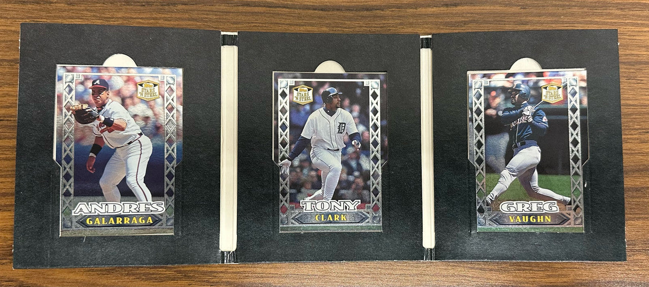 1999 Topps Stars 'N Steel Book of 3 Metal Cards Lot of 5 Gwynn Bonds