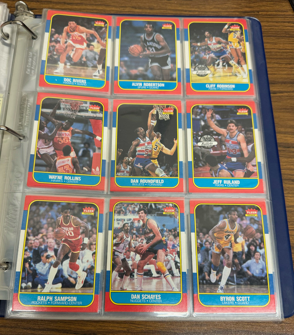 1986-87 Fleer Basketball Near Complete Set 126/132 EX/MT-NM