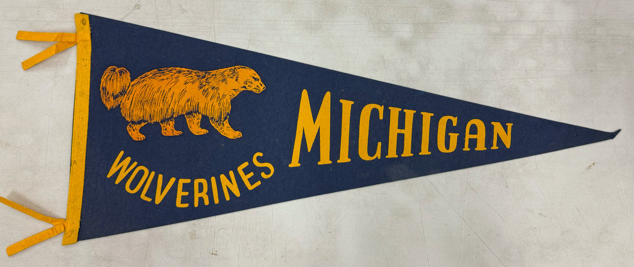 1940's University of Michigan Wolverine Pennant