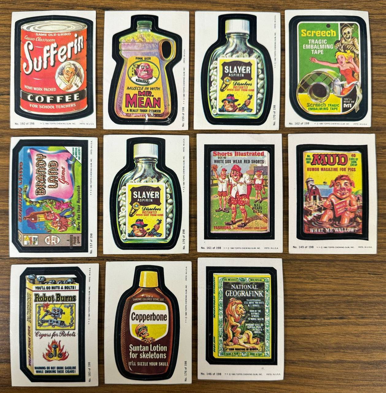 1980 & 1982 Topps Wacky Packages Stickers Lot of 41 Low Grade