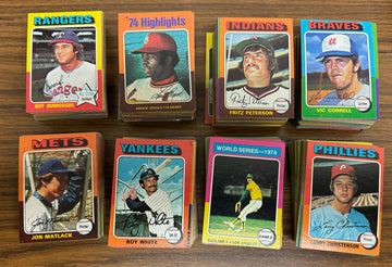 1975 Topps Baseball Near Complete Set 643/660 EX+ Missing Brett RC