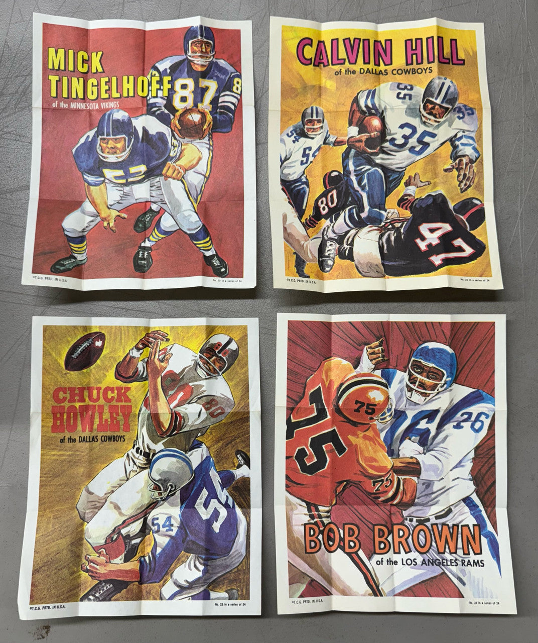 1970 Topps Football Posters Partial Set 12/24 Butkus Alworth Jones