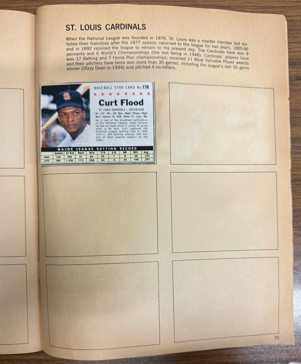 1963 Post Baseball Card Collector's Album w/ Assorted Cards
