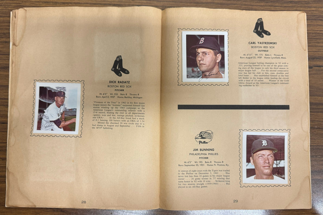 1964 Wheaties Baseball All-Star Stamp Album Complete (-1)