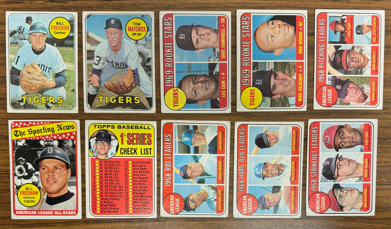 1969 Topps Detroit Tigers Team Set (34) Kaline Low Grade