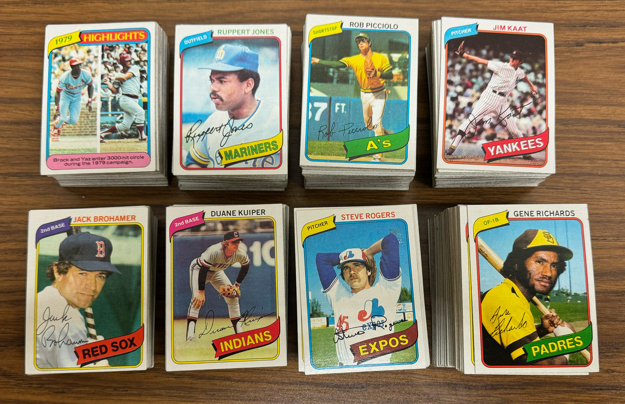 1980 Topps Baseball Near Complete Set 711/726 Henderson RC NM-MT