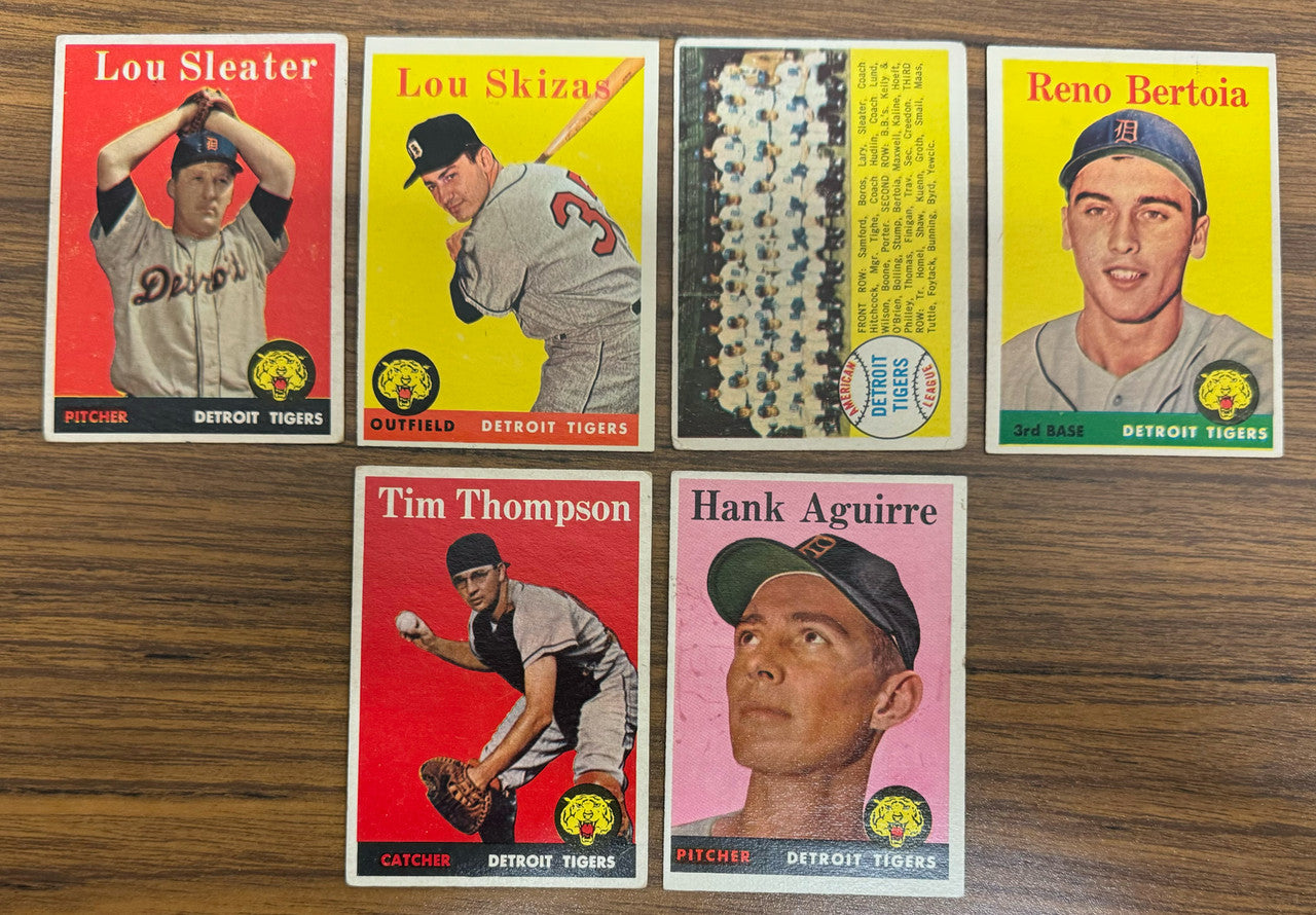 1958 Topps Detroit Tigers Team Set (30) Kaline Low Grade