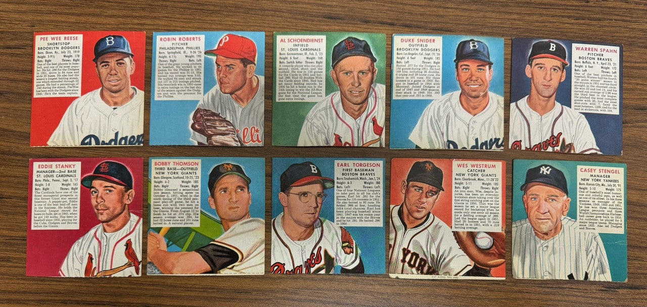 1952 Red Man Baseball Near Complete Set 47/52 incl. 5 w/ Tabs Low Grade