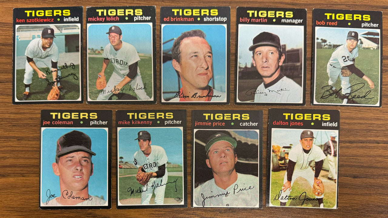 1971 Topps Detroit Tigers Team Set (33) Kaline VG-EX/MT