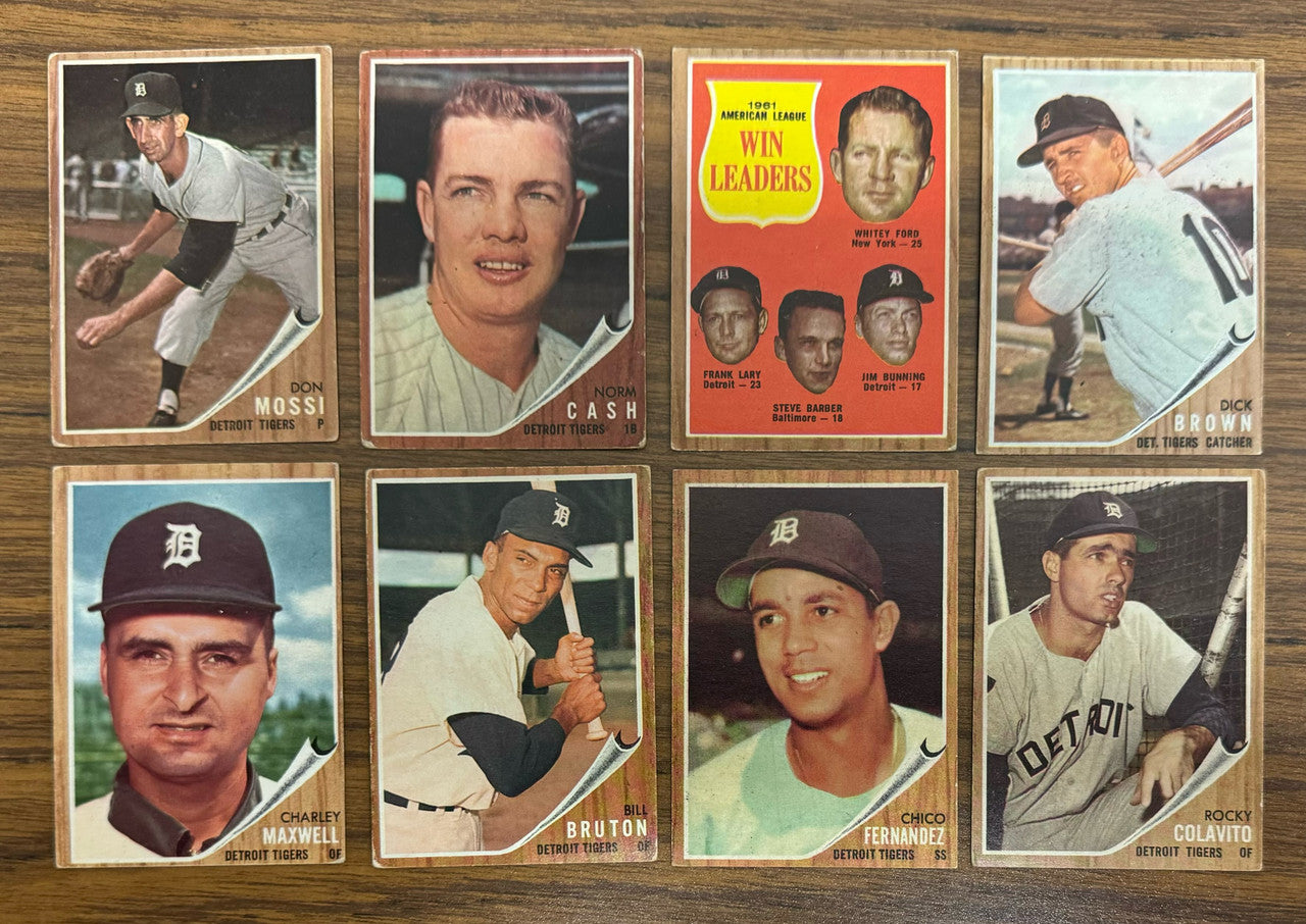1962 Topps Detroit Tigers Team Set (32) Kaline VG-EX