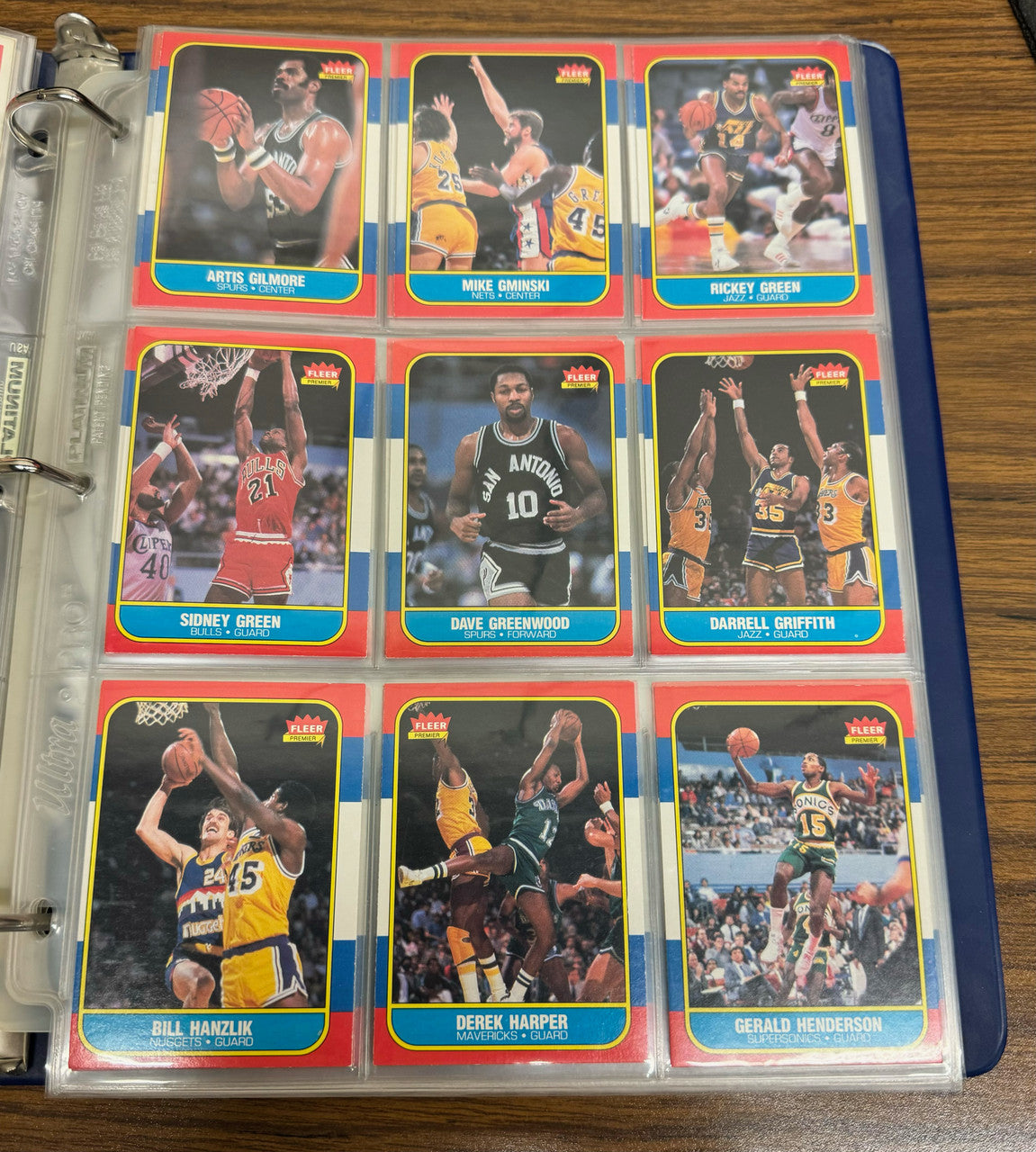 1986-87 Fleer Basketball Near Complete Set 126/132 EX/MT-NM