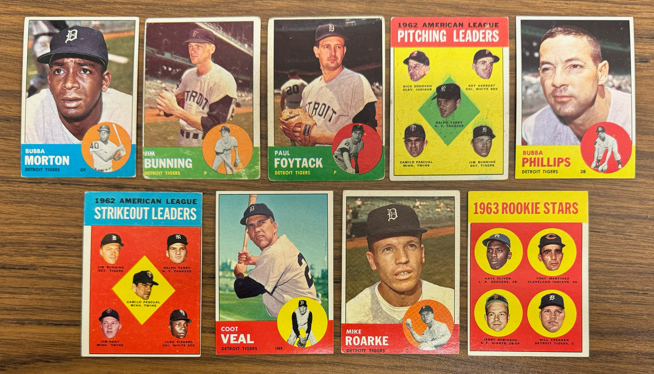 1963 Topps Detroit Tigers Team Set (33) Kaline Freehan VG-EX