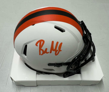 Baker Mayfield Signed Autographed Browns Lunar Mini Helmet BAS