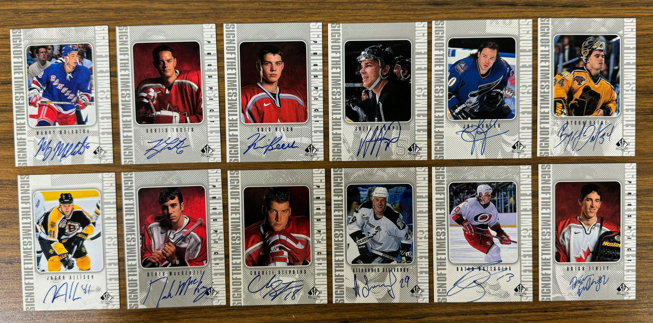 1998-99 SP Authentic Hockey Sign of the Times Auto Partial Set 36/50