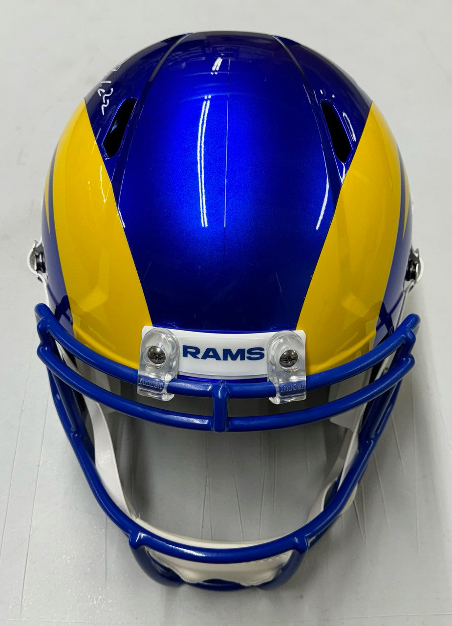 Blake Corum Signed Autographed Rams FS Replica Helmet BAS