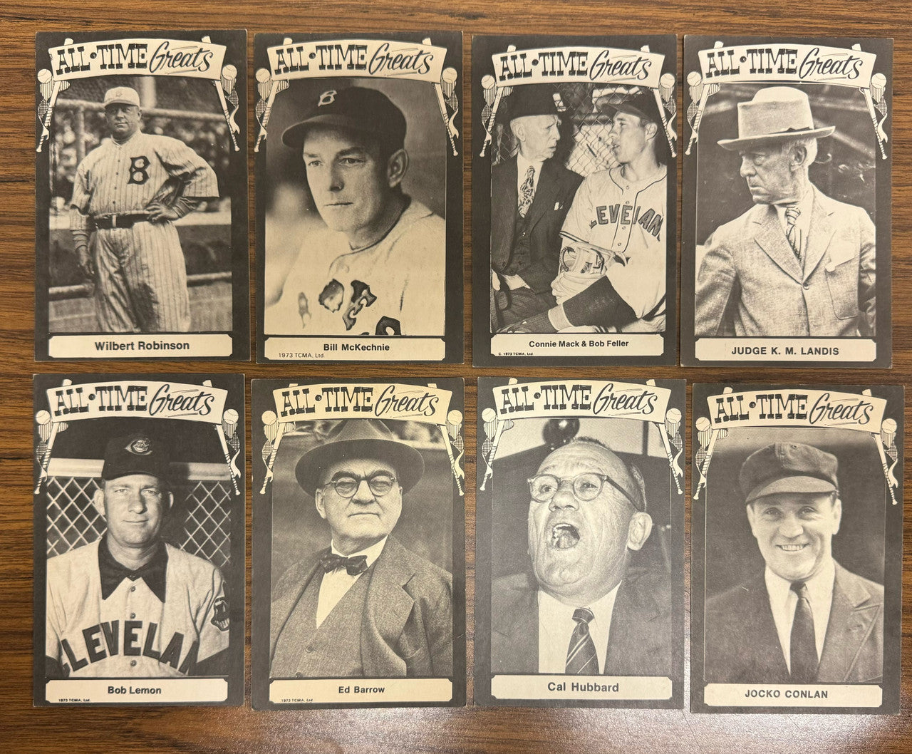 1973 TCMA All-Time Greats Baseball Postcards Lot of 30 VG-EX w/ Mantle