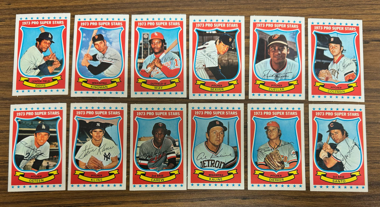 1973 Kelloggs 2D Baseball Pro Super Stars Complete Set (54) EX Overall