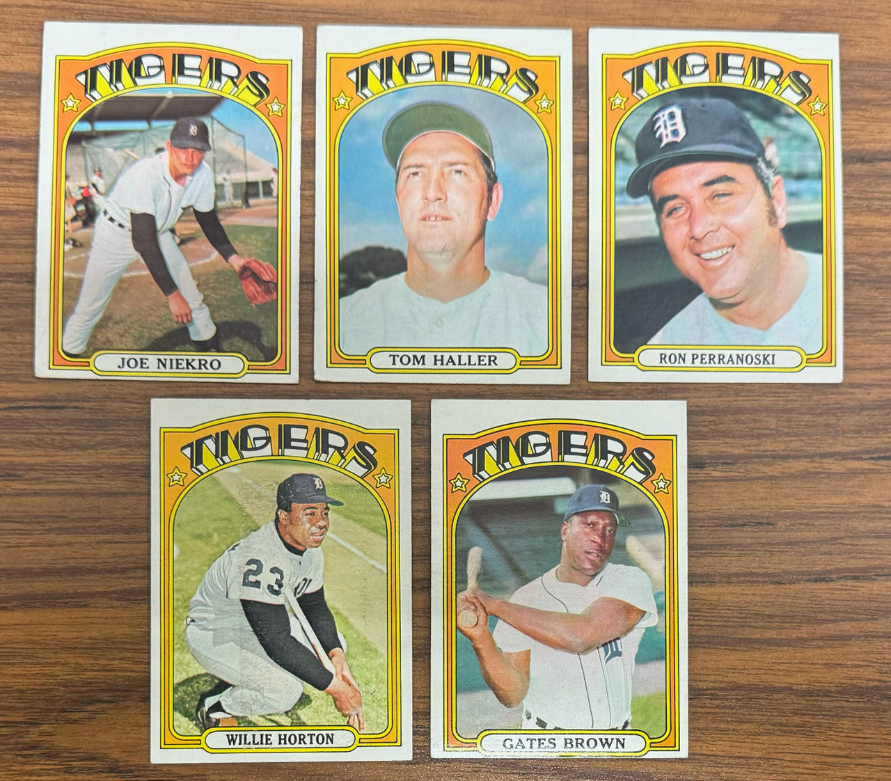 1972 Topps Detroit Tigers Team Set (29) Kaline Horton EX Overall