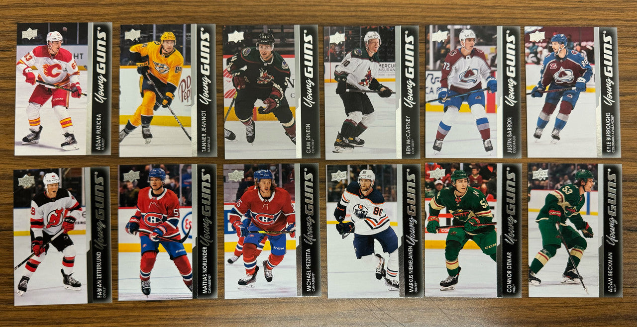 2021-22 Upper Deck Young Guns Lot of 34 Holtz Lundell