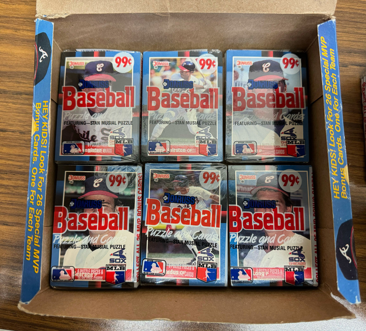 1988 Donruss Baseball Cello Box 24 Factory Sealed Packs All White Sox On Top