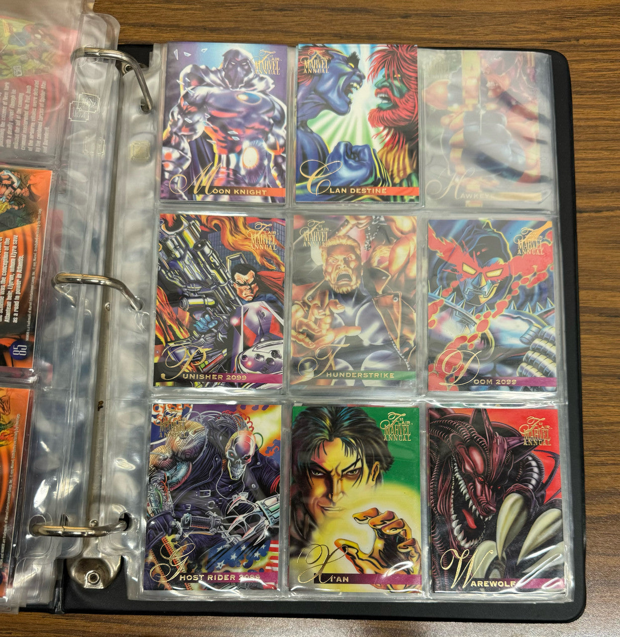 1995 Flair Marvel Annual Binder New Sealed w/ Extra Binder + 67/150 Base Cards
