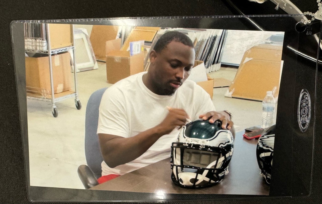 LeSean McCoy Signed Autographed FS Replica Helmet JSA