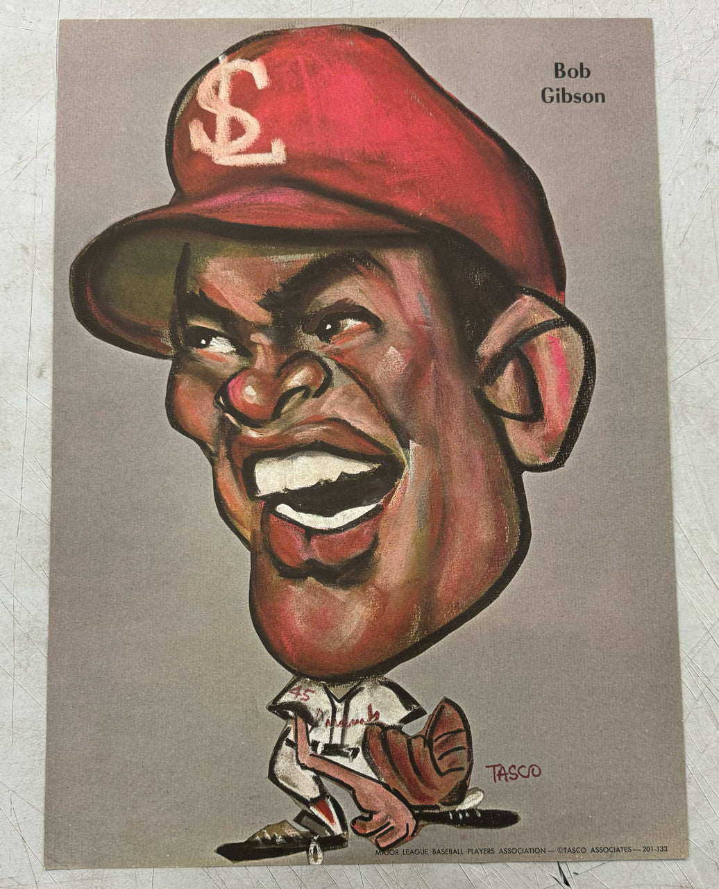 1969 Tasco Baseball All Star Posters Lot of 6 Excellent Condition