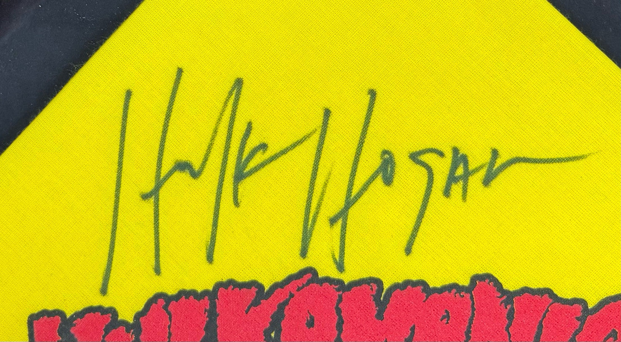 Hulk Hogan Signed Autographed Yellow Hulkamania Bandana Framed PSA/DNA