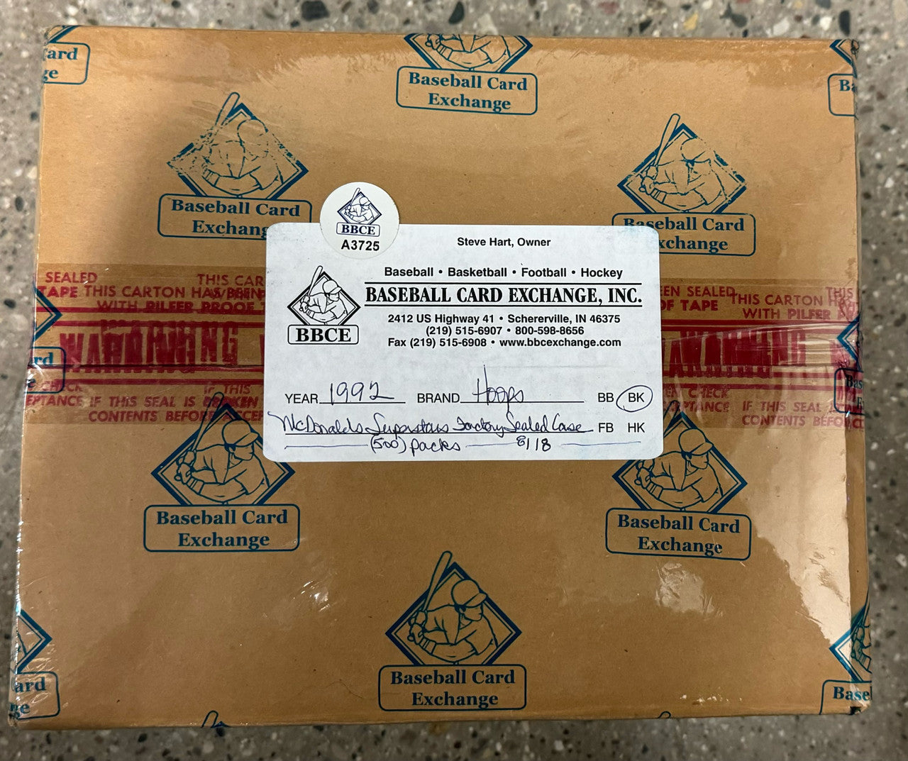 1992 Hoops McDonald's Superstars Basketball Case (500 Packs) BBCE Wrapped Sealed