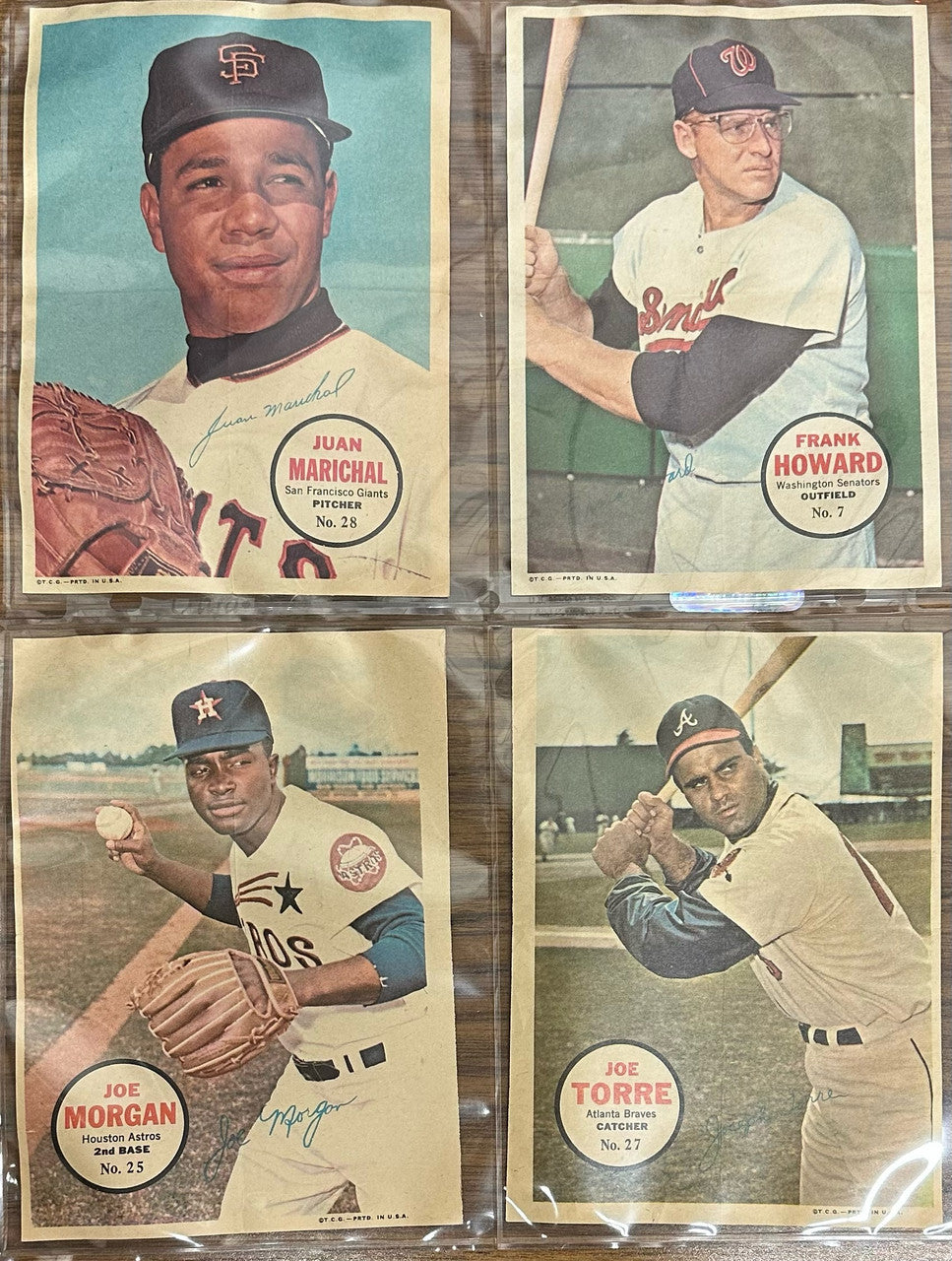 1967 Topps Posters Near Complete Set 27/32 Mantle Mays Aaron
