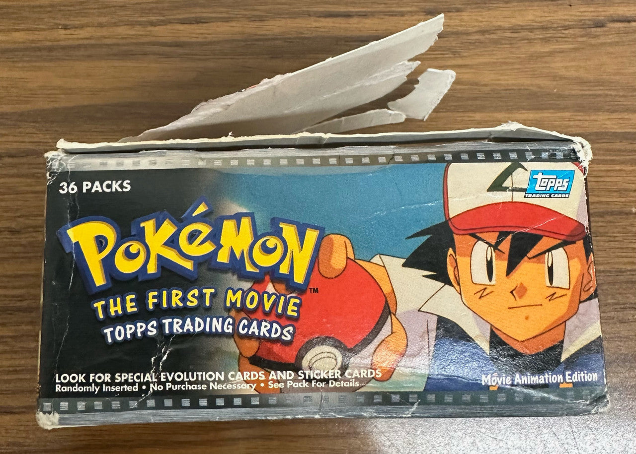 Topps Pokemon The First Movie Trading Card Box: 35 Sealed Packs 5 Black/30 Blue