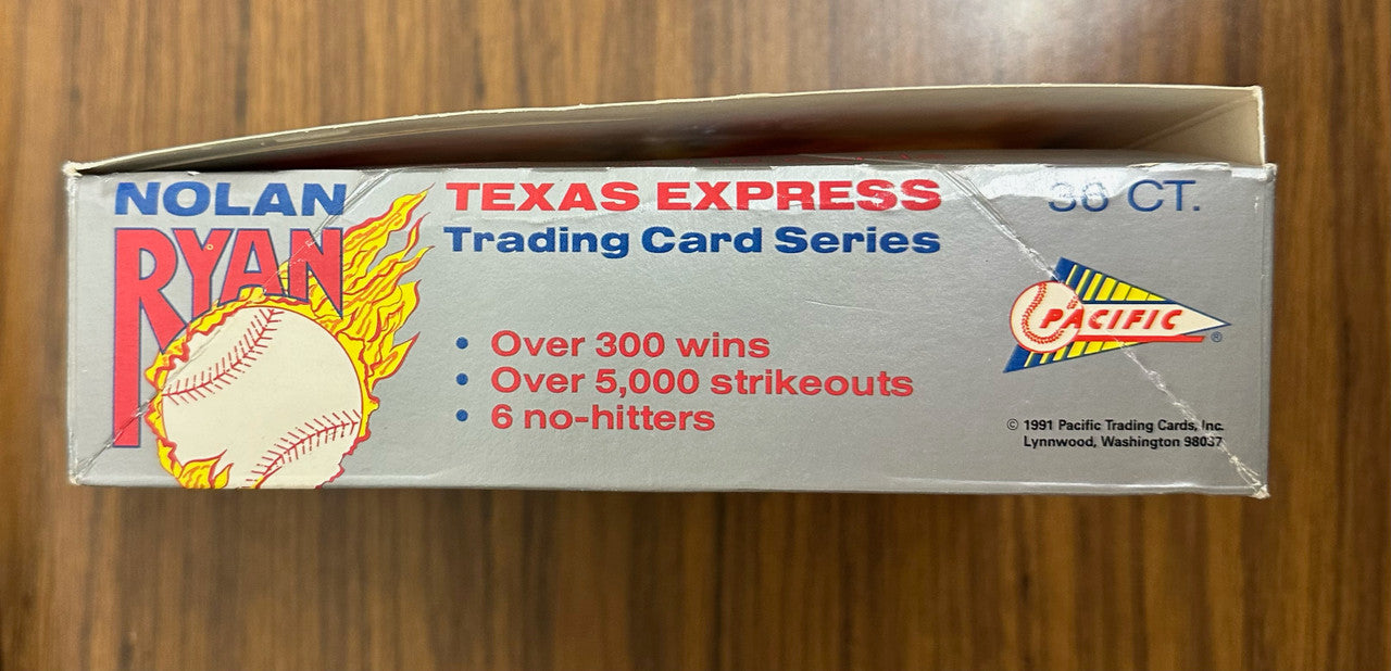 1991 Pacific Nolan Ryan Texas Express Baseball Box (36 Packs)