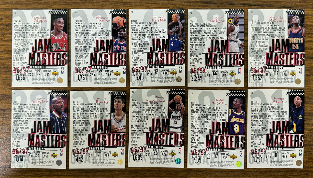 1997-98 UD3 Basketball Complete Set (60) Jam Masters Starstruck The Big Picture