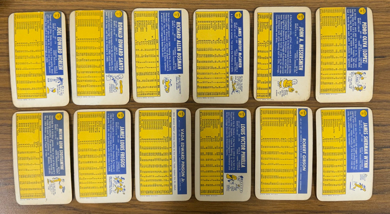 1970 Topps Baseball Super Complete Set (42) NM