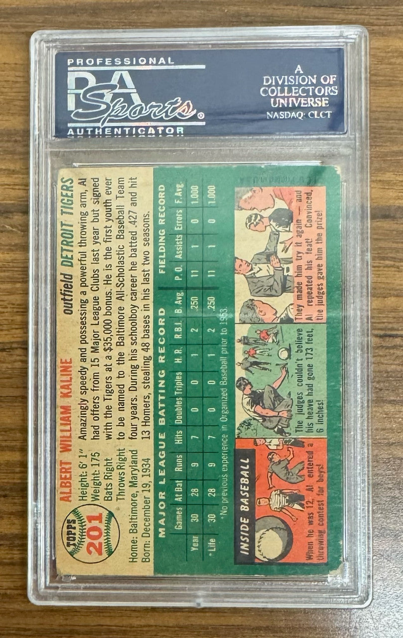 1954 Topps Detroit Tigers Team Set (19) Kaline RC PSA 3