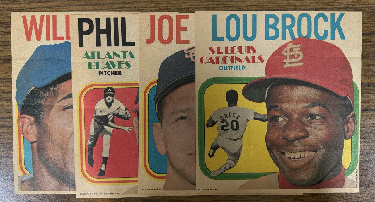 1970 Topps Baseball Posters Complete Set (24) VG/EX-EX