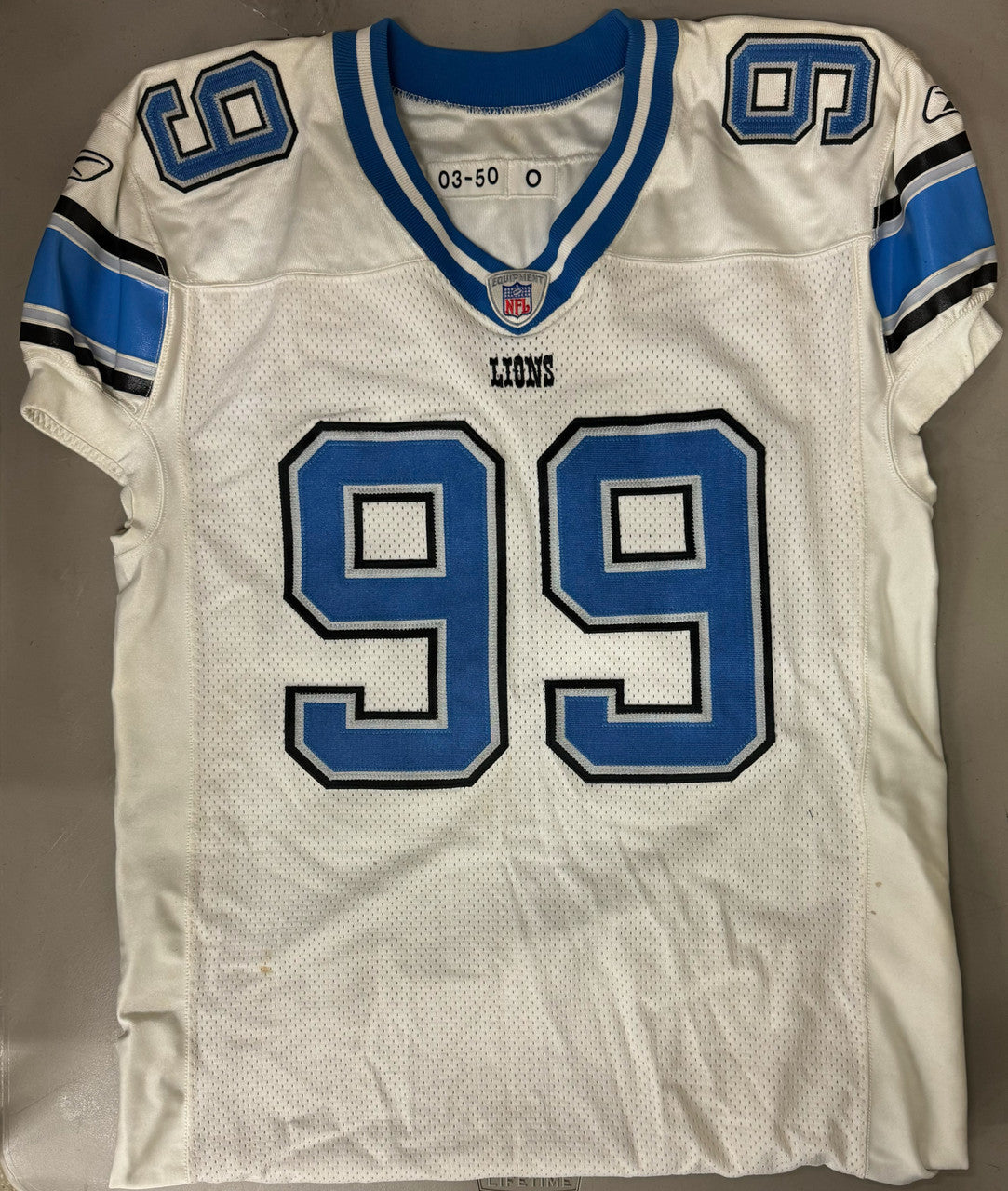 Dewayne White Detroit Lions Game Used Jersey (2008-2010)
