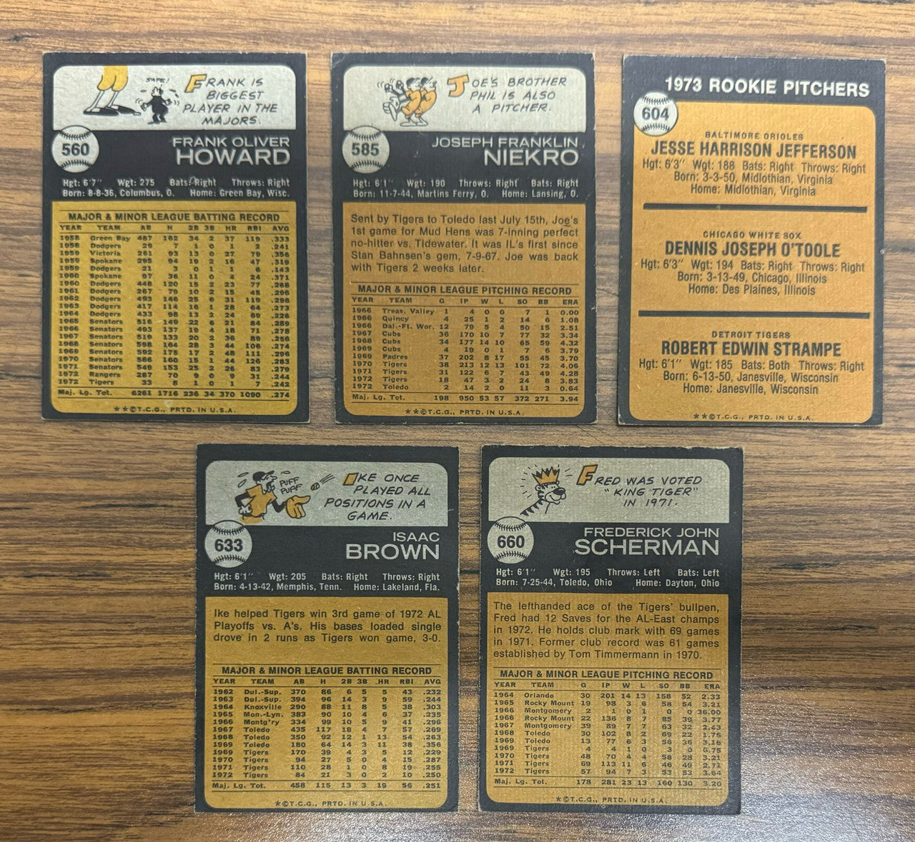 1973 Topps Detroit Tigers Team Set (29) Kaline Cobb VG-VG/EX