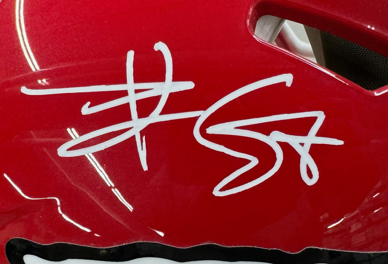 Travis Kelce Signed Autographed FS Authentic Speed Helmet Beckett