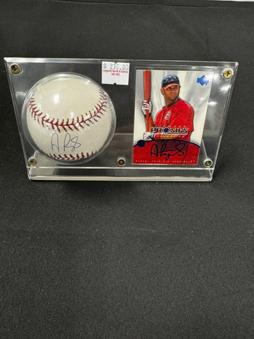 Albert Pujols Signed Autographed Rawlings OML Baseball w/ Card Steiner MLB