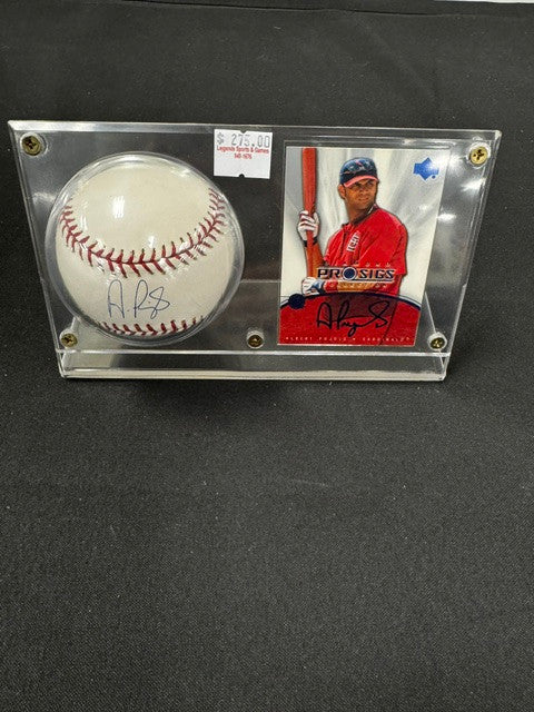 Albert Pujols Signed Autographed Rawlings OML Baseball w/ Card Steiner MLB