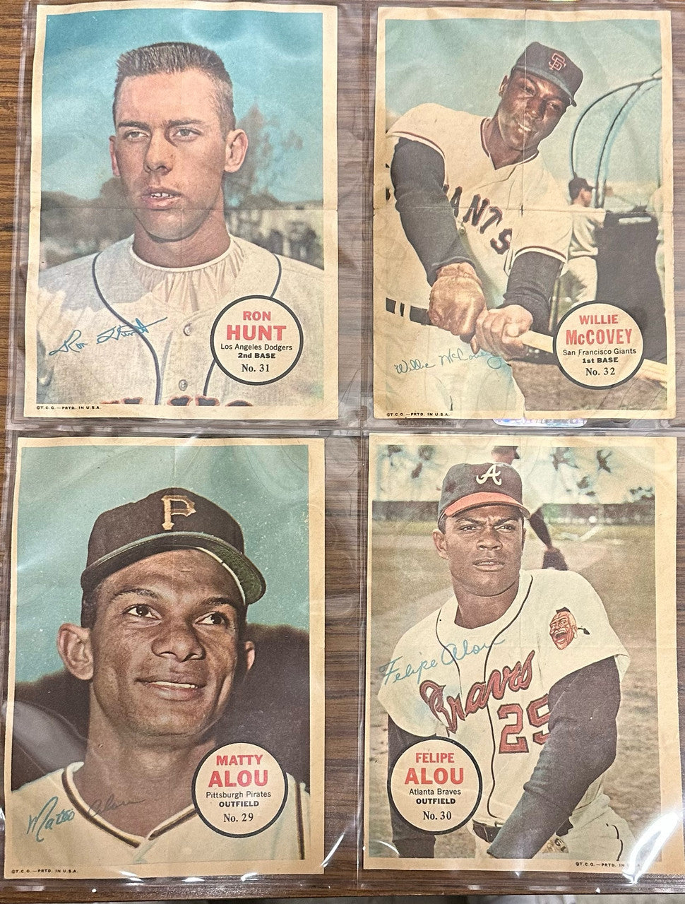 1967 Topps Posters Near Complete Set 27/32 Mantle Mays Aaron