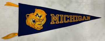 1940's University of Michigan Pennant Wolverine (head) - RARE